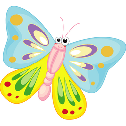 Cartoon Butterfly SVG Vector
