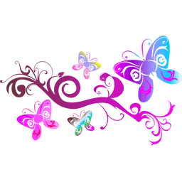 Colorful Flourish With Pink Illustration Vector SVG