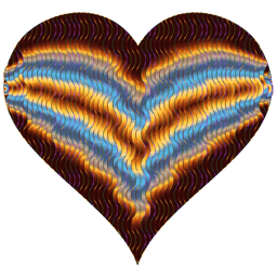 Colorful Heart 5 Variation Vector SVG
