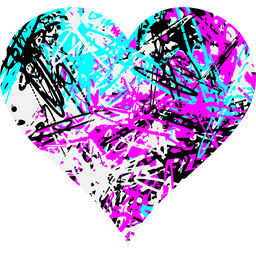 Pollock Heart SVG Vector